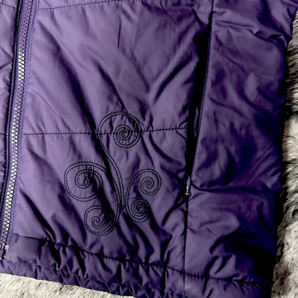 Columbia Puffer Jacket Womens Small Purple Interchange Insulated Embroidered - Picture 3 of 5